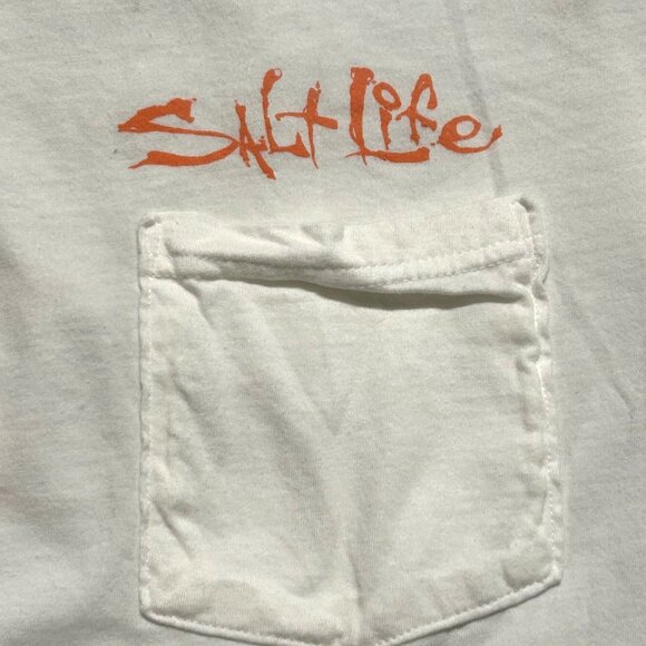 Lot 2 Salt Life White Graphic T-Shirts Medium Maui Strong & Keep Palm Carry On - Picture 12 of 15